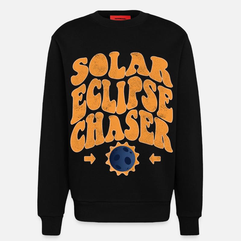 Solar eclipse chaser - Sweatshirt - made by SPREAD  - SOLID BLACK