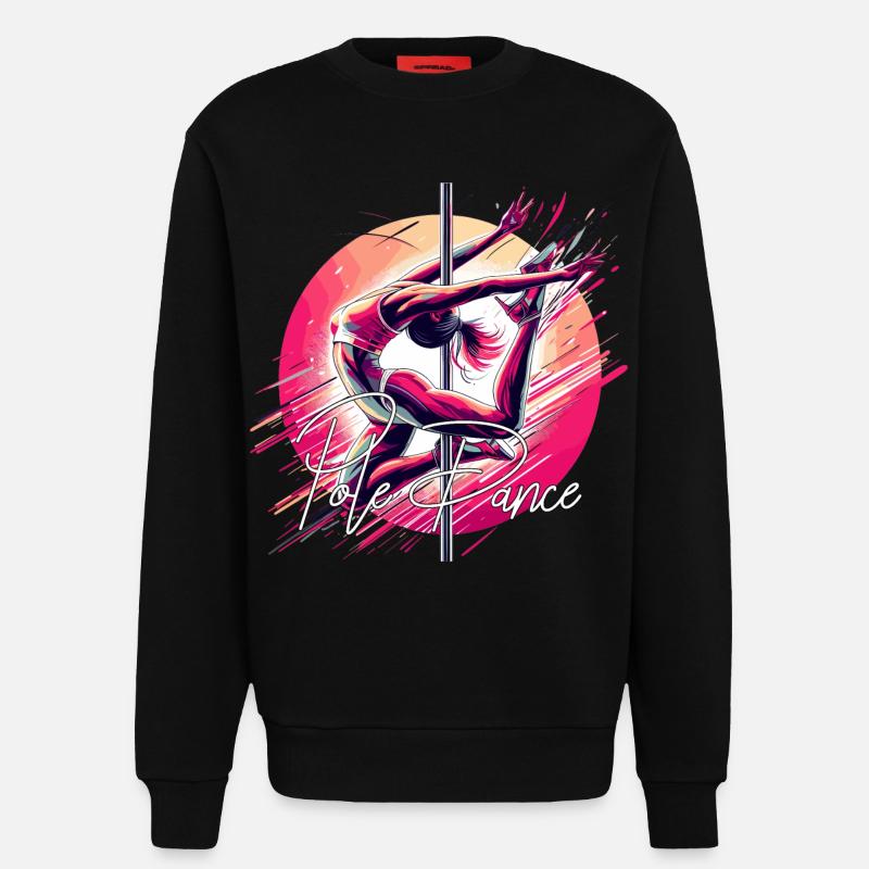 Pole Dance Dynamics pink gift - Sweatshirt - made by SPREAD - SOLID BLACK