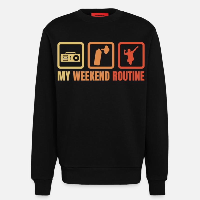 Break Dancer Weekend Routine - Sweatshirt - made by SPREAD  - SOLID BLACK