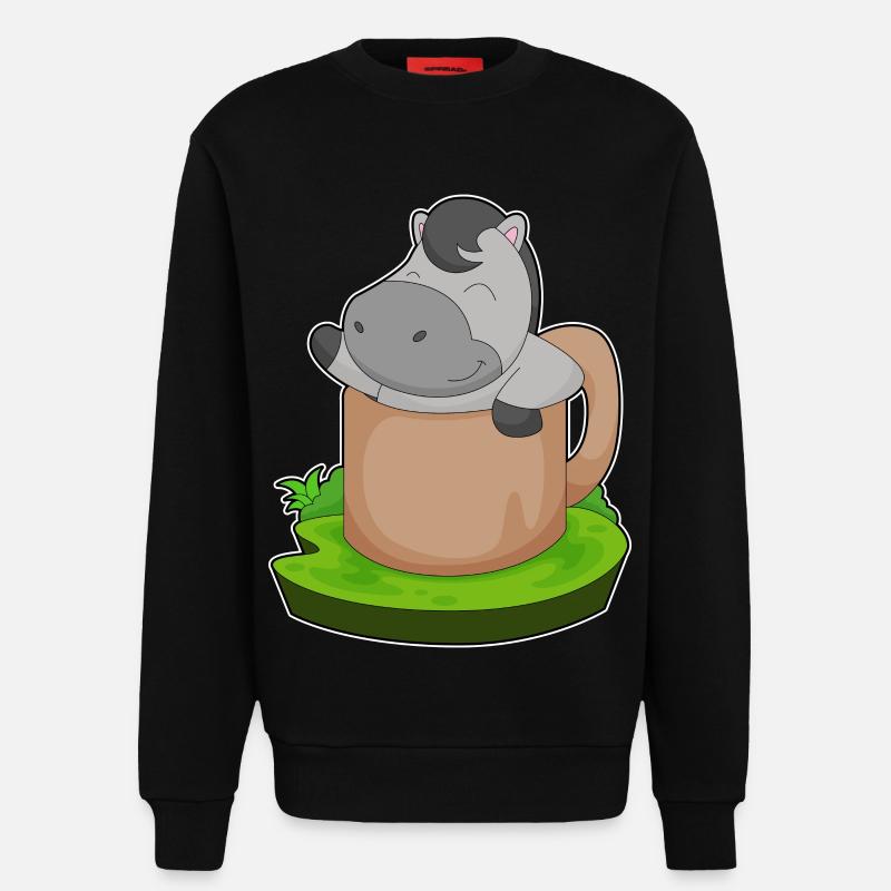 Pferd Becher - Sweatshirt - made by SPREAD  - SOLID BLACK