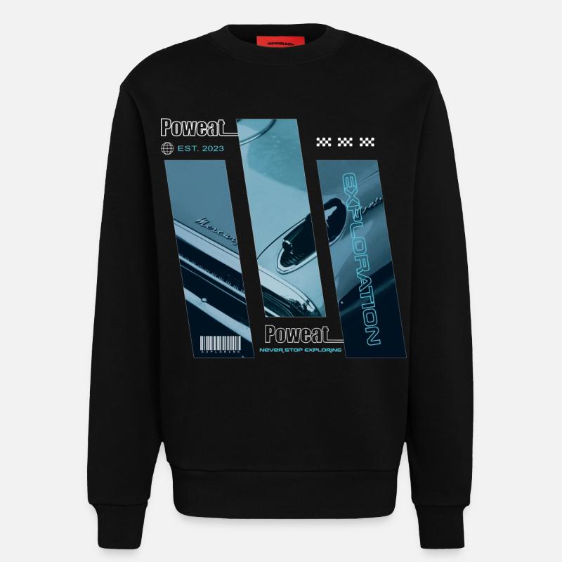 Never Stop Exploring - Sweatshirt - made by SPREAD  - SOLID BLACK