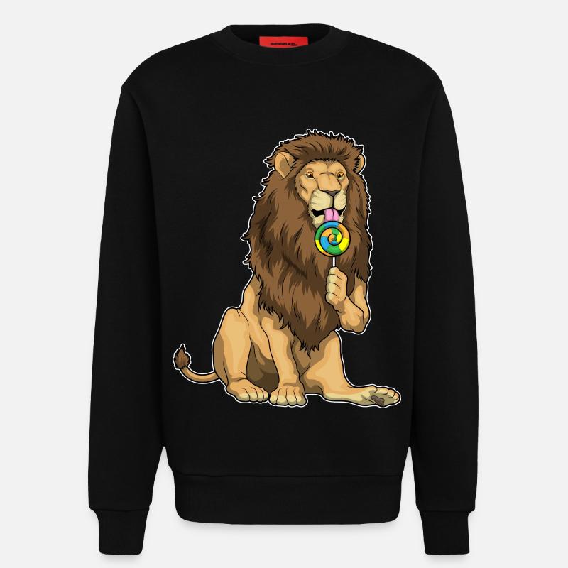 Löwe Lutscher - Sweatshirt - made by SPREAD  - SOLID BLACK