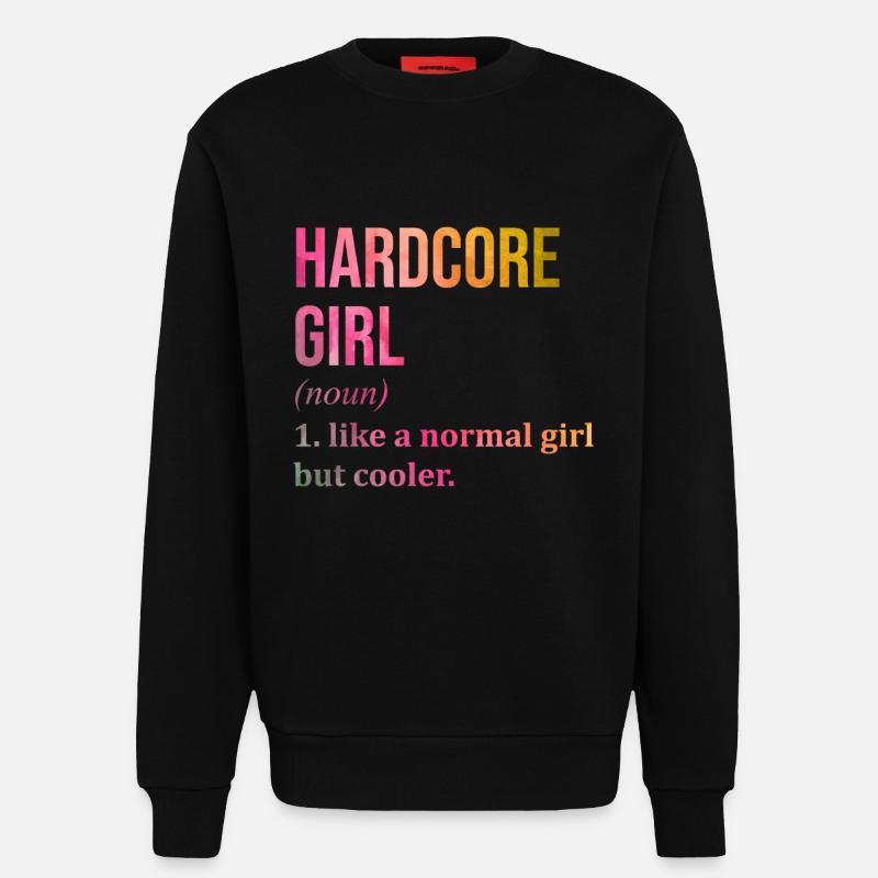 Hardcore - Sweat bio décontracté fabriqué en UE - SOLID BLACK