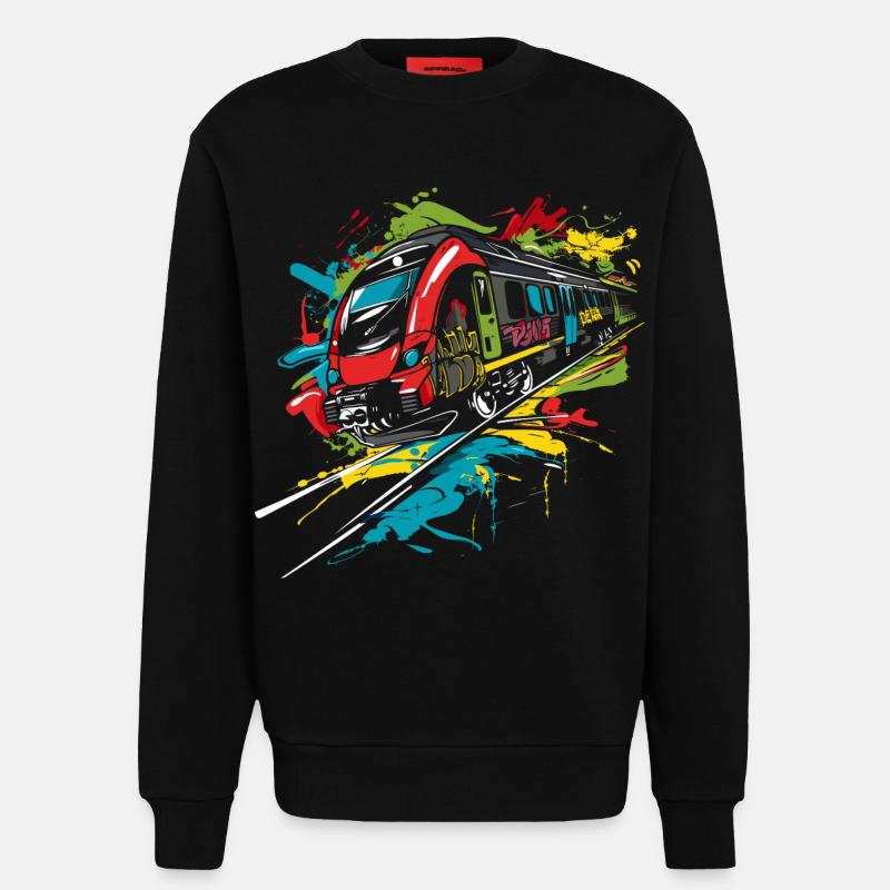 Graffiti Eisenbahn - Sweatshirt - made by SPREAD  - SOLID BLACK