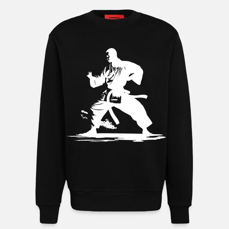 Karate Junge Grafik - Sweatshirt - made by SPREAD - SOLID BLACK