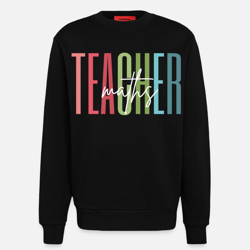 Math Teacher Math Teacher Gift - Sweatshirt - made by SPREAD - SOLID BLACK