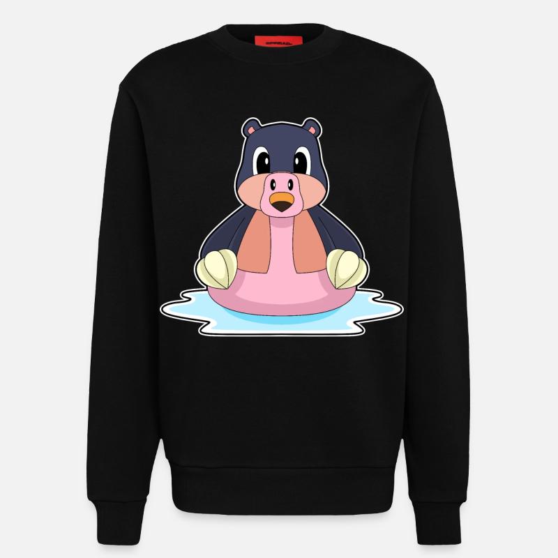 Mole Flamingo - Sweatshirt - made by SPREAD  - SOLID BLACK