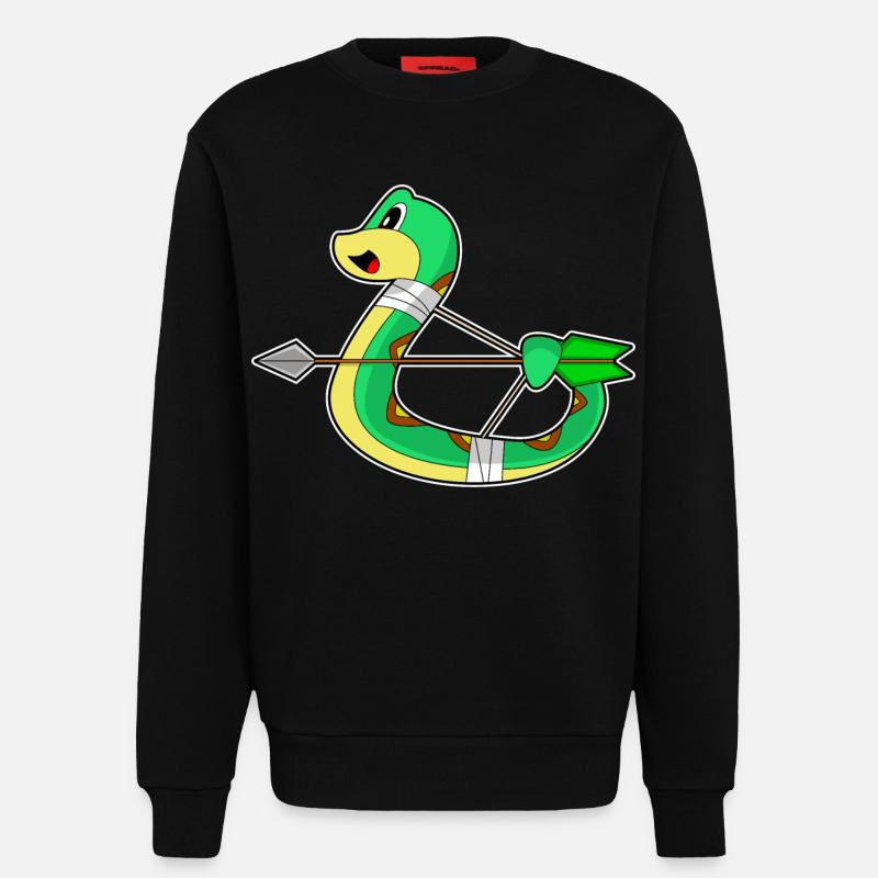 Schlange Bogenschütze Bogen - Sweatshirt - made by SPREAD  - SOLID BLACK