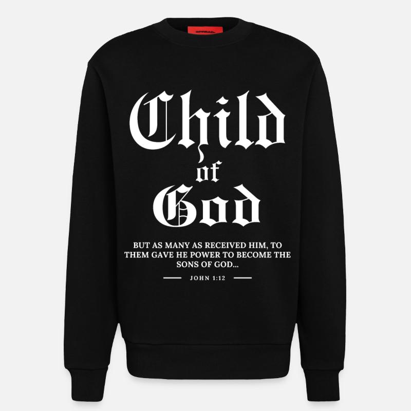 Ich bin ein Kind Gottes - Sweatshirt - made by SPREAD - SOLID BLACK
