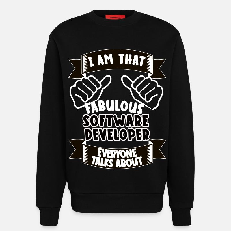 Software Developer Funny Saying Gift - Sweatshirt - made by SPREAD - SOLID BLACK