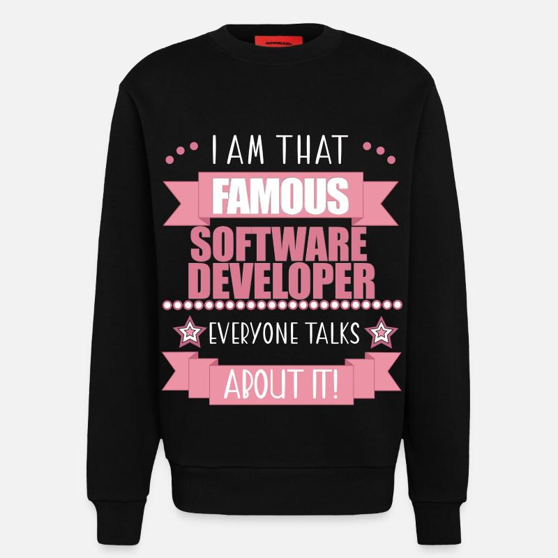 Software Developer Profession Ladies Gift - Sweatshirt - made by SPREAD  - SOLID BLACK