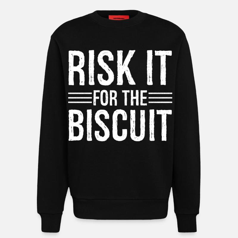 Risquez-le pour le biscuit - Sweat bio décontracté fabriqué en UE - SOLID BLACK