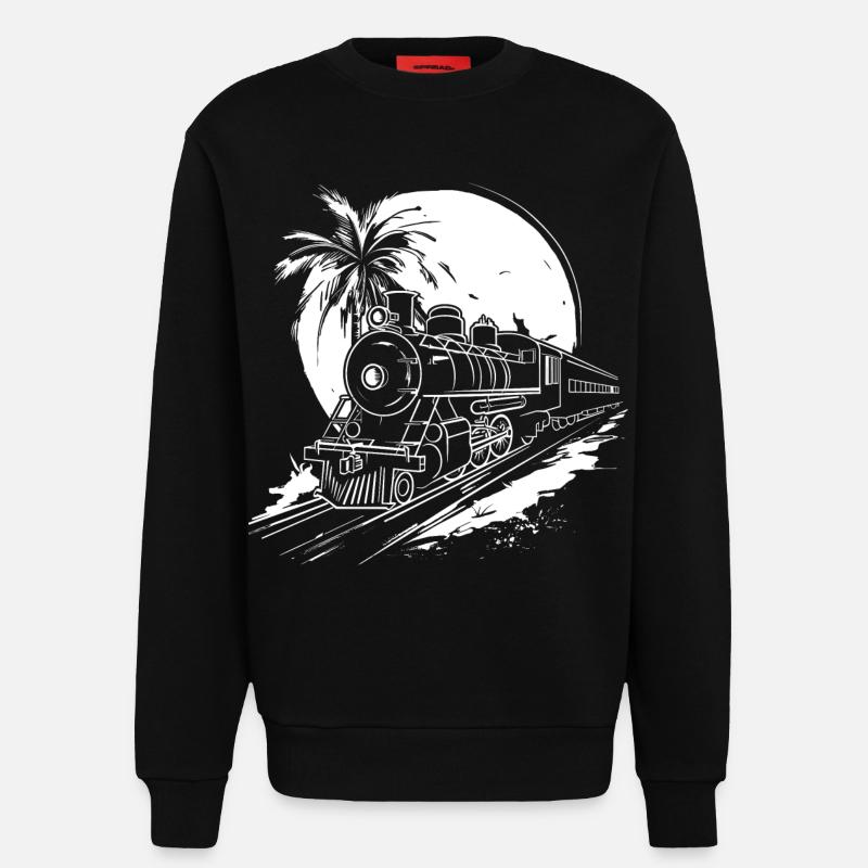 Eisenbahn Grafik - Sweatshirt - made by SPREAD  - SOLID BLACK