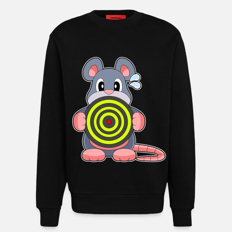 Maus Dart Dartpfeil - Sweatshirt - made by SPREAD - SOLID BLACK