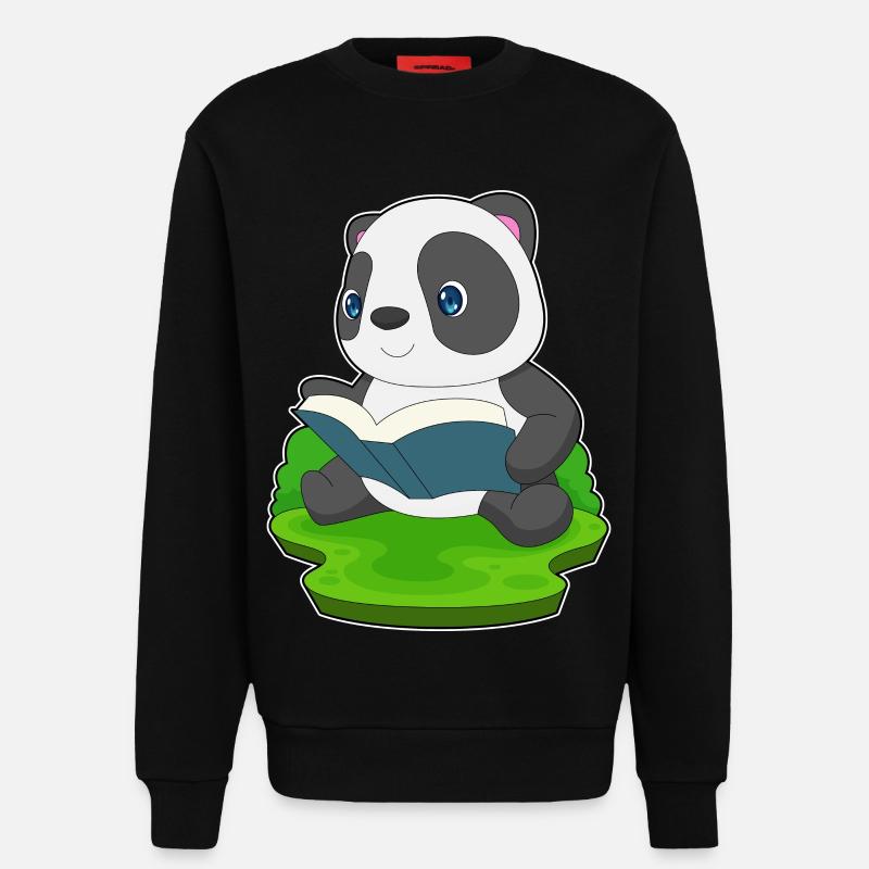 Panda Buch - Sweatshirt - made by SPREAD  - SOLID BLACK