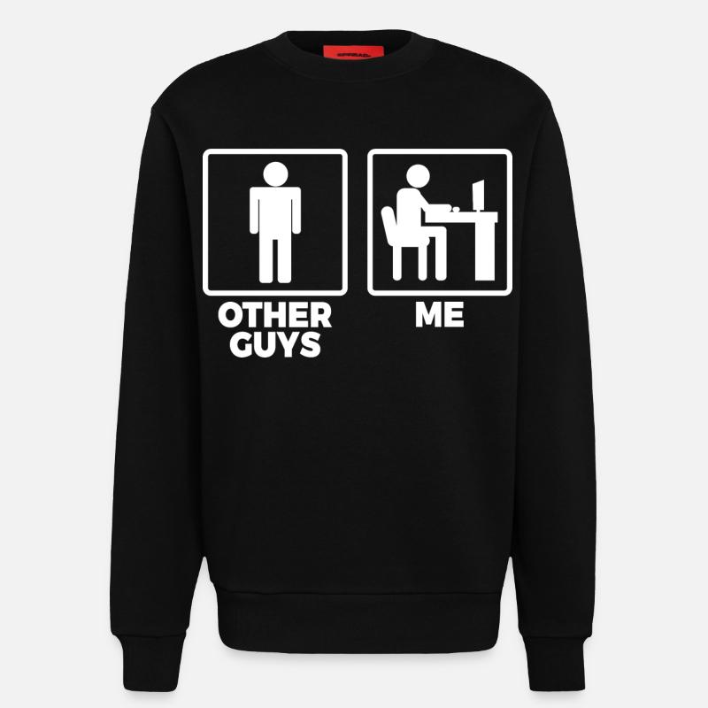 Software Engineer Stick Figures - Sweatshirt - made by SPREAD  - SOLID BLACK