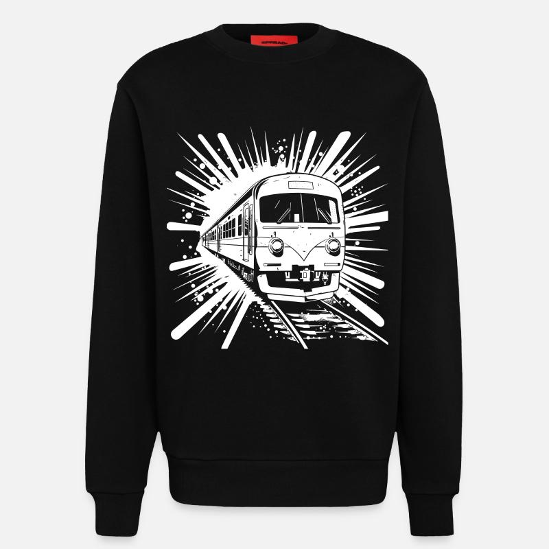 Eisenbahn Comic Look - Sweatshirt - made by SPREAD  - SOLID BLACK