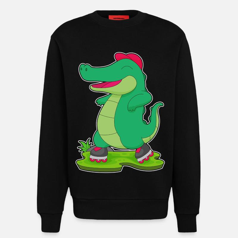 Krokodil Inline skating Rollschuhe - Sweatshirt - made by SPREAD - SOLID BLACK