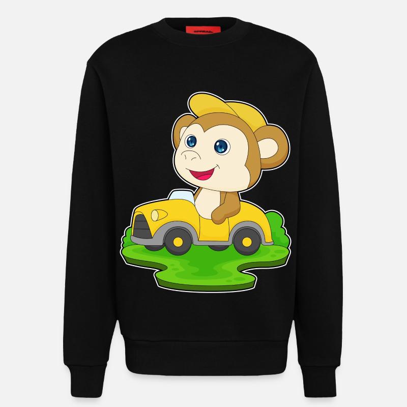 Affe Auto - Sweatshirt - made by SPREAD  - SOLID BLACK
