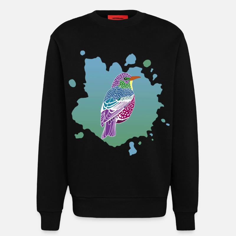 Traum von einem Vogel - Sweatshirt - made by SPREAD - SOLID BLACK