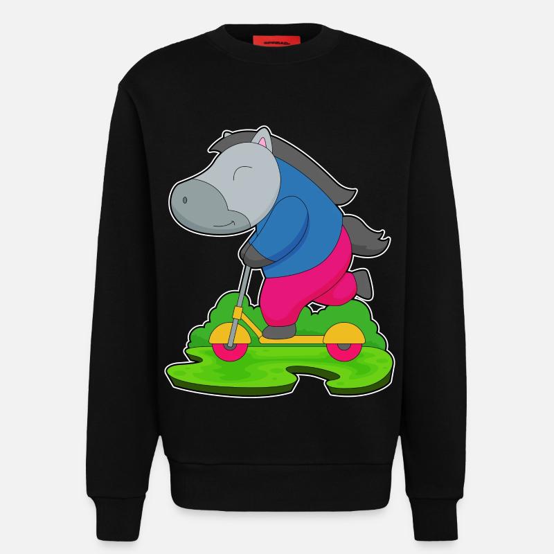 Pferd Roller - Sweatshirt - made by SPREAD - SOLID BLACK