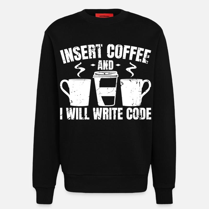 Programmierer Lustige Witze - Sweatshirt - made by SPREAD  - SOLID BLACK