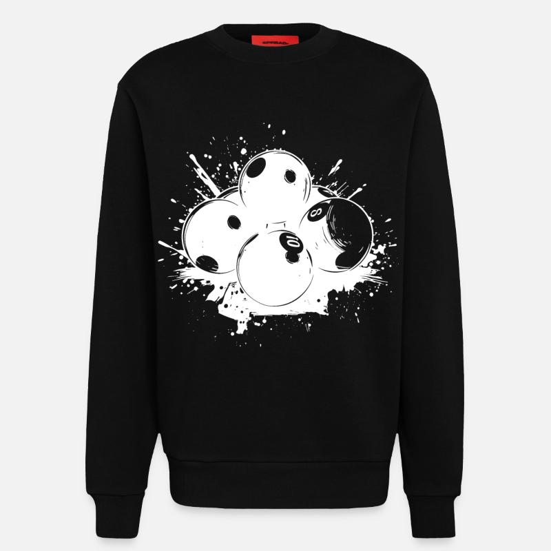 Billardkugeln Graffiti - Sweatshirt - made by SPREAD - SOLID BLACK