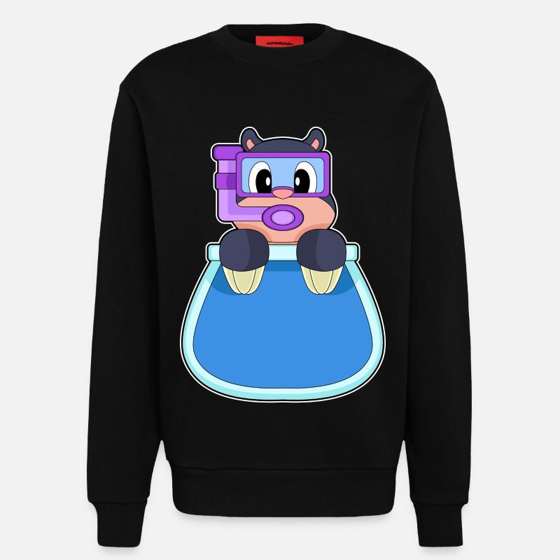 Mole Aquarium - Sweatshirt - made by SPREAD  - SOLID BLACK