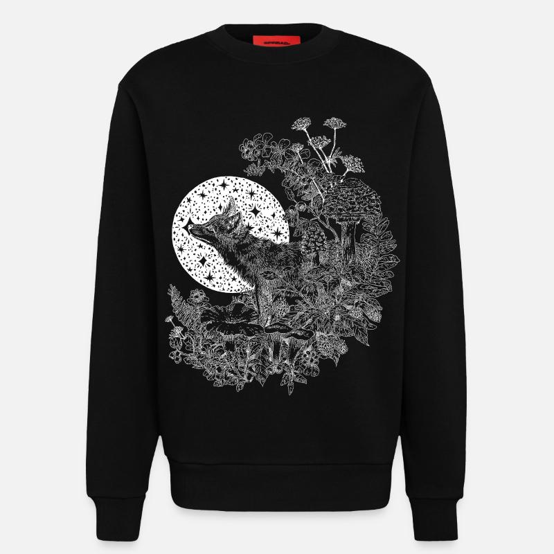 FUCHS & NACHTHIMMEL - Sweatshirt - made by SPREAD  - SOLID BLACK