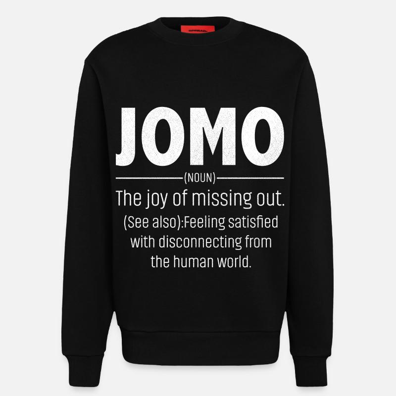 jomo defination - Sweatshirt - made by SPREAD  - SOLID BLACK