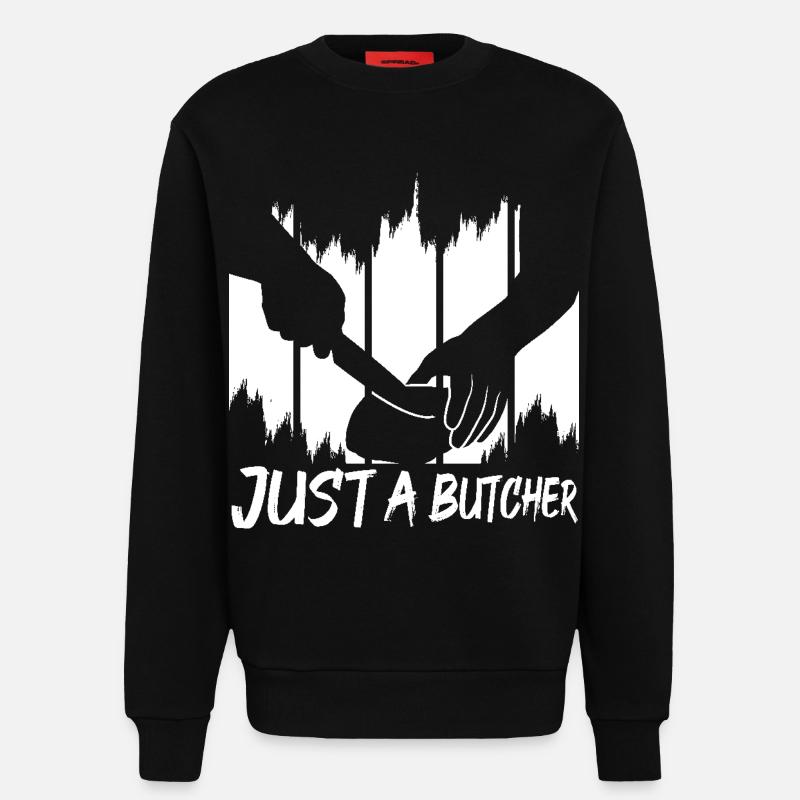 Nur ein Metzger - Sweatshirt - made by SPREAD - SOLID BLACK