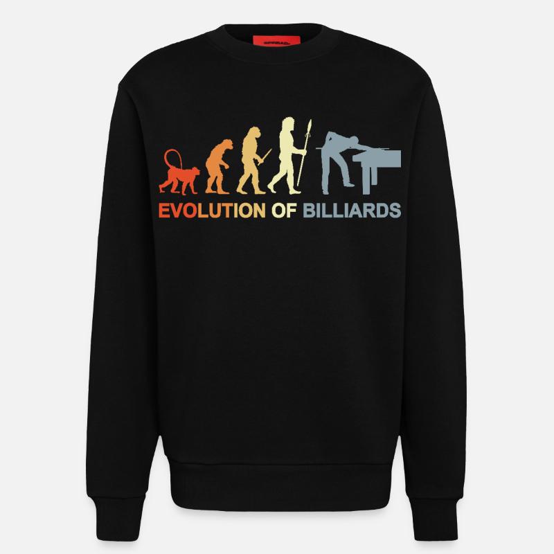 Pool Billard Evolution - Sweatshirt - made by SPREAD  - SOLID BLACK