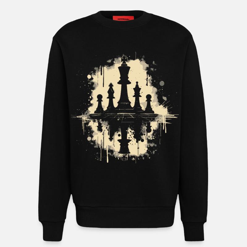 Schachfiguren Graffiti - Sweatshirt - made by SPREAD  - SOLID BLACK