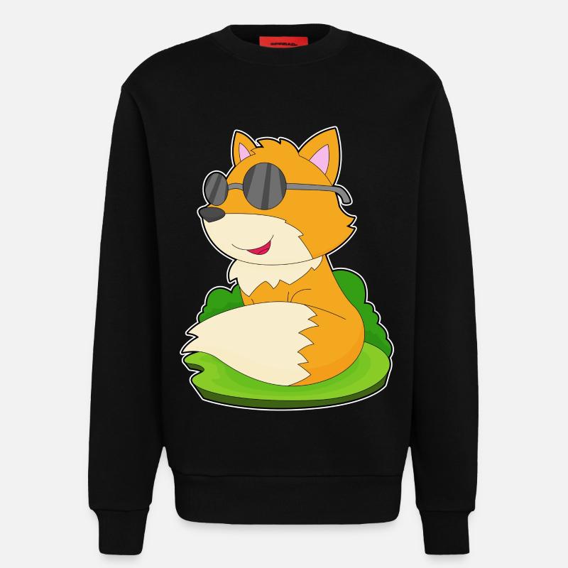 Fuchs Sonnenbrille - Sweatshirt - made by SPREAD  - SOLID BLACK