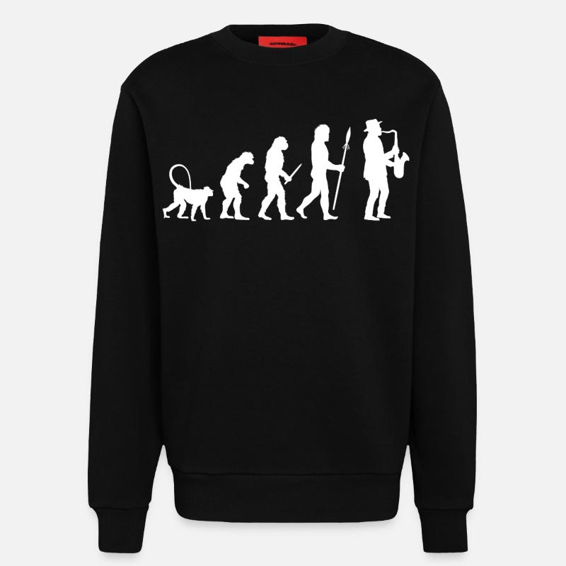 Evolution der Jazz Musik - Sweatshirt - made by SPREAD  - SOLID BLACK