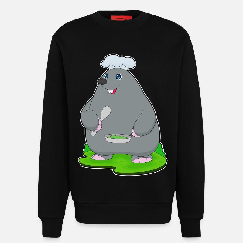 Mole Cooking Pan - Sweatshirt - made by SPREAD  - SOLID BLACK