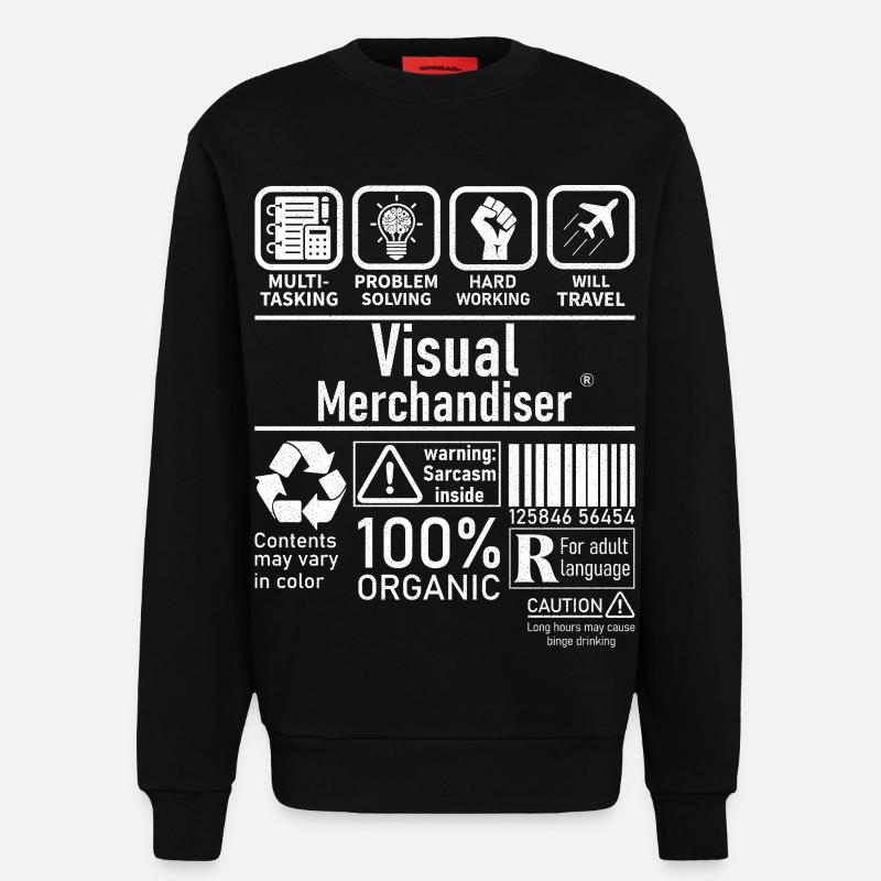 Visual Merchandiser résolution de problèmes multitâches - Sweat bio décontracté fabriqué en UE - SOLID BLACK