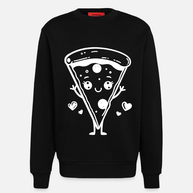 Pizza Comic Stil - Sweatshirt - made by SPREAD  - SOLID BLACK