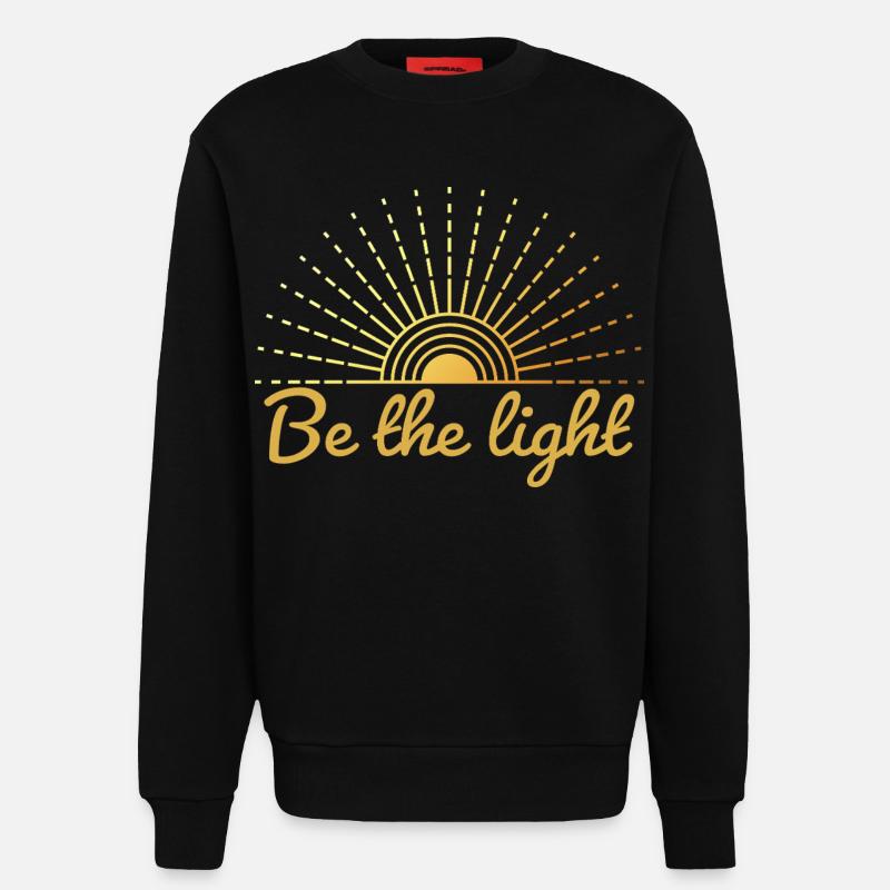 Be the Light – Mystische Boho-Sonne - Sweatshirt - made by SPREAD  - SOLID BLACK