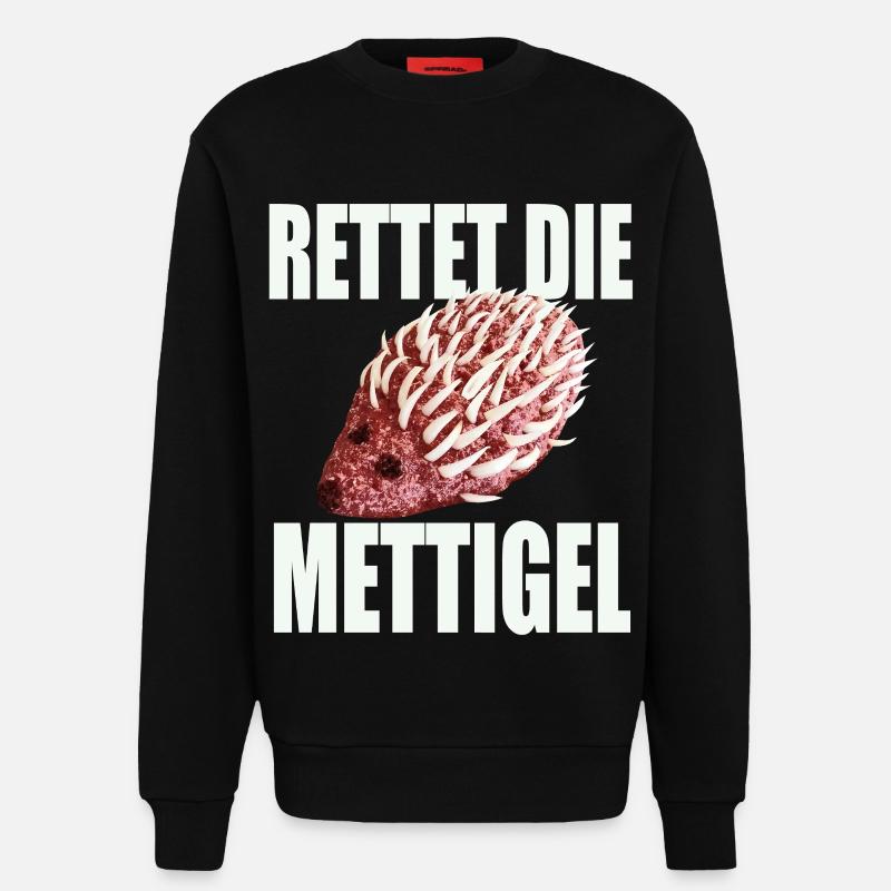 Save the Mettigel - Sweatshirt - made by SPREAD  - SOLID BLACK