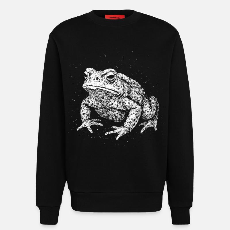 Crapaud - Sweat bio décontracté fabriqué en UE - SOLID BLACK