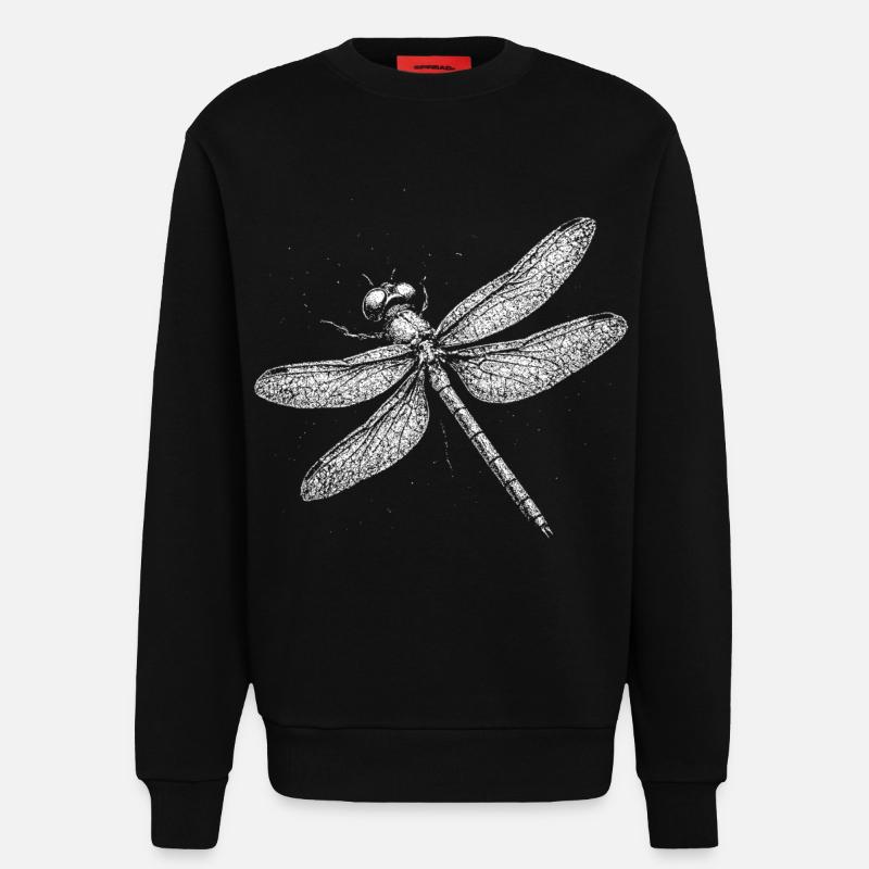 Libellule - Sweat bio décontracté fabriqué en UE - SOLID BLACK