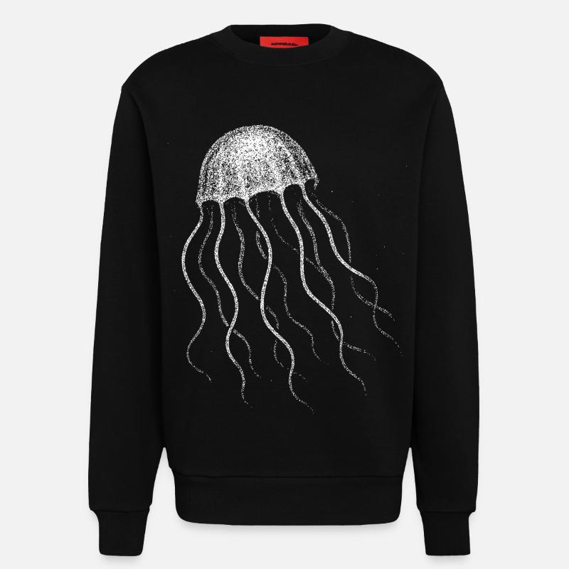 Jellyfish - Sweatshirt - made by SPREAD  - SOLID BLACK