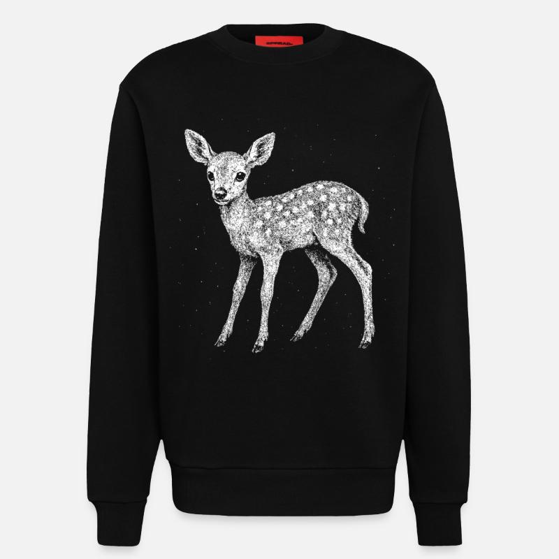 Faon - Sweat bio décontracté fabriqué en UE - SOLID BLACK