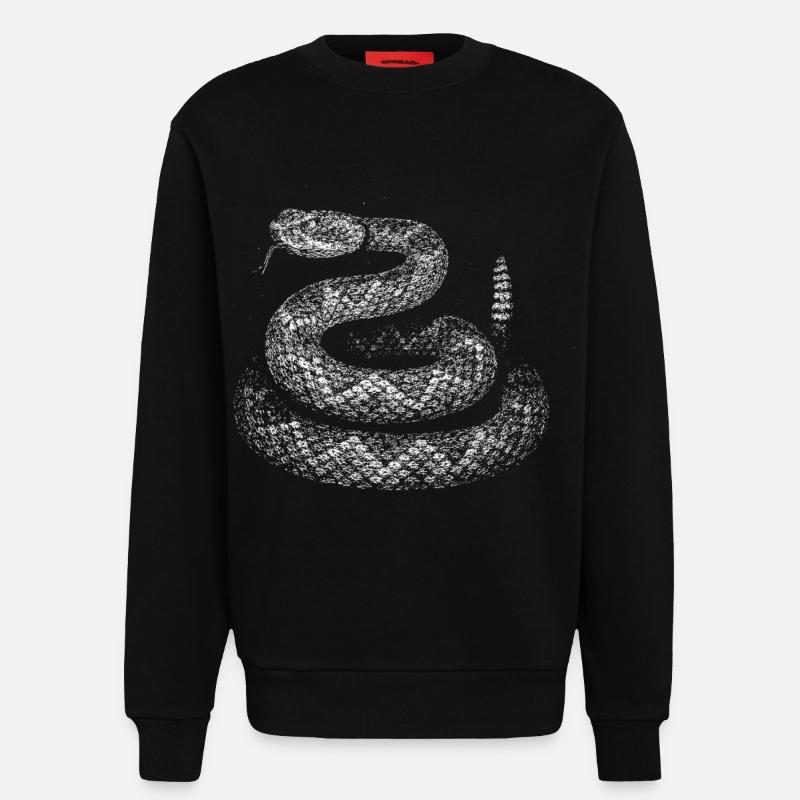 Snake - Sweatshirt - made by SPREAD  - SOLID BLACK
