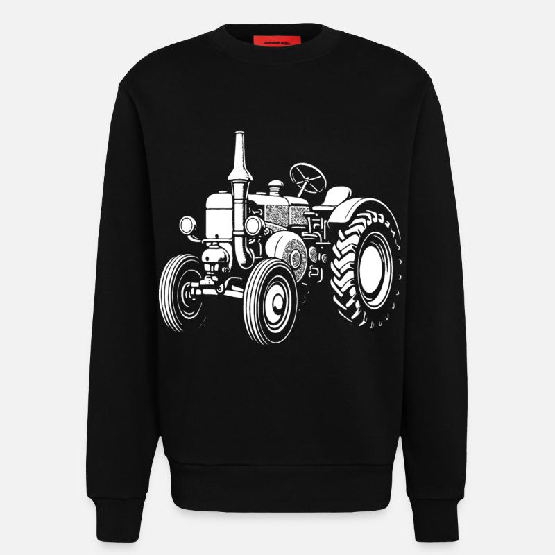 Nostalgischer Ackerheld - Sweatshirt - made by SPREAD  - SOLID BLACK