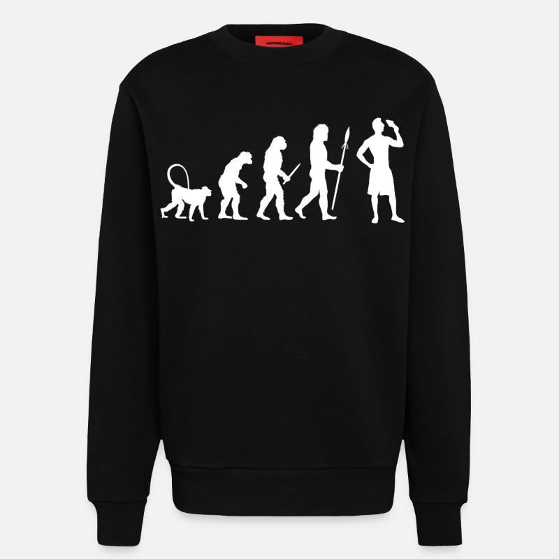 Évolution de la crème glacée - Sweat bio décontracté fabriqué en UE - SOLID BLACK