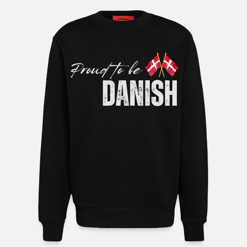 Stolzer Däne, ich liebe Dänemark - Sweatshirt - made by SPREAD - SOLID BLACK