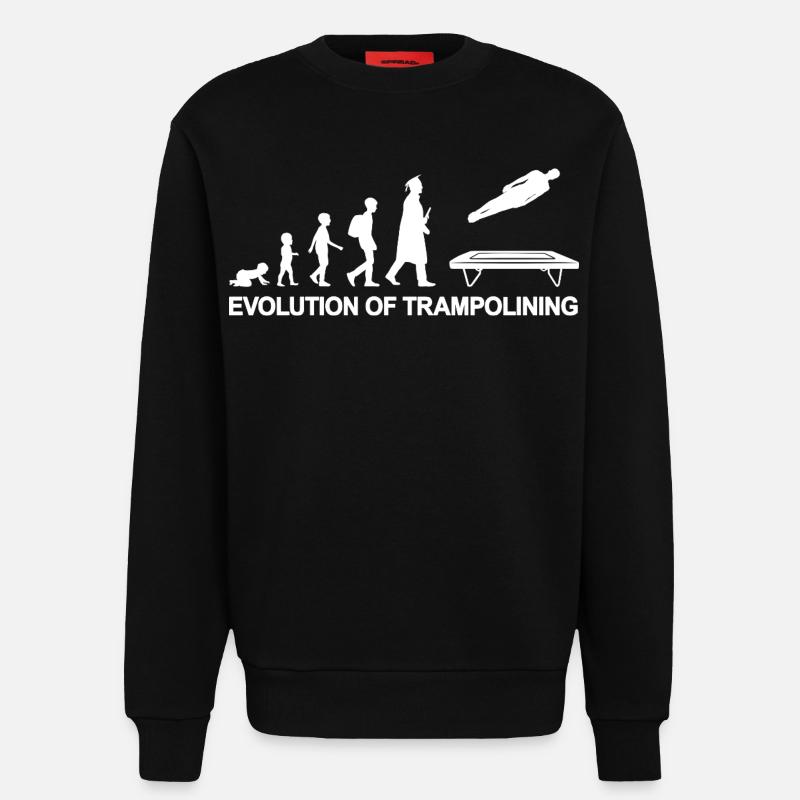 Evolution Trampoline - Sweatshirt - made by SPREAD  - SOLID BLACK