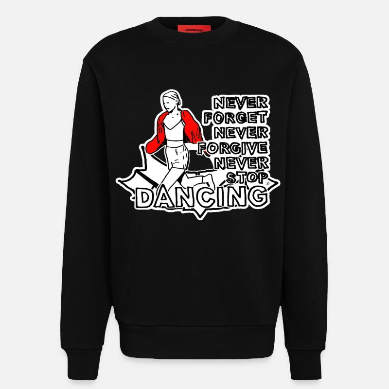 Never Forget Never Forgive - Sweatshirt - made by SPREAD - SOLID BLACK